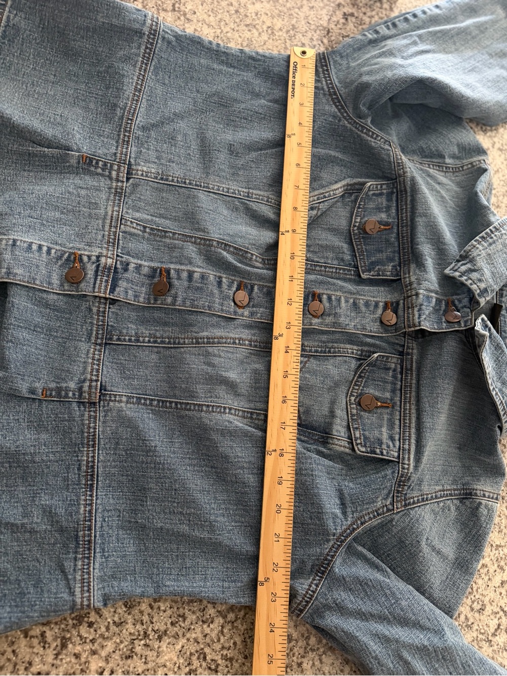 Venezia Jean Jacket Size 18/20 Medium Wash Plus Size Full Button Front Stretch - Picture 8 of 10